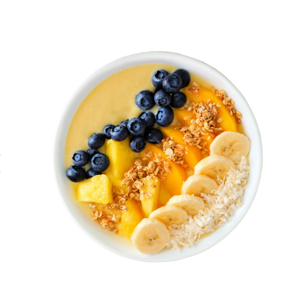 Tropical Breakfast Smoothie Bowl frozen smoothie cup — tropical creamy smoothie — SmoothieMachine